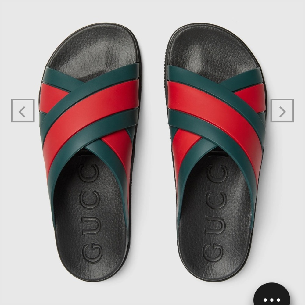 Gucci Red and Green Men's Sandals - Picture 4 of 16